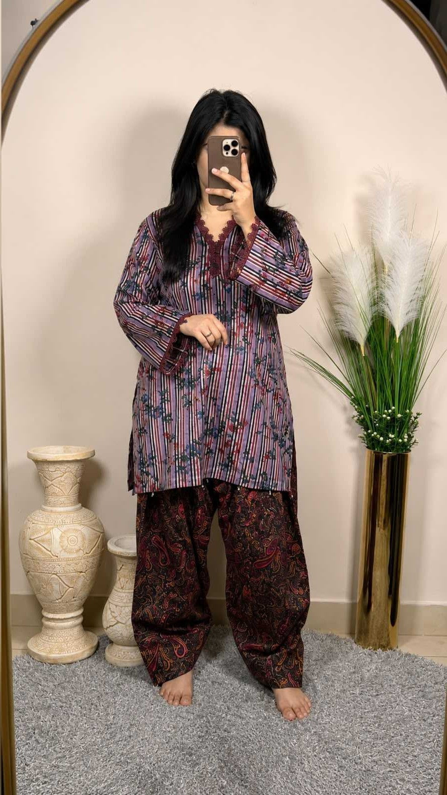 Burgundy Kurta Shalwar
