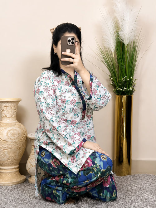 Ocean Blue Kurta Shalwar